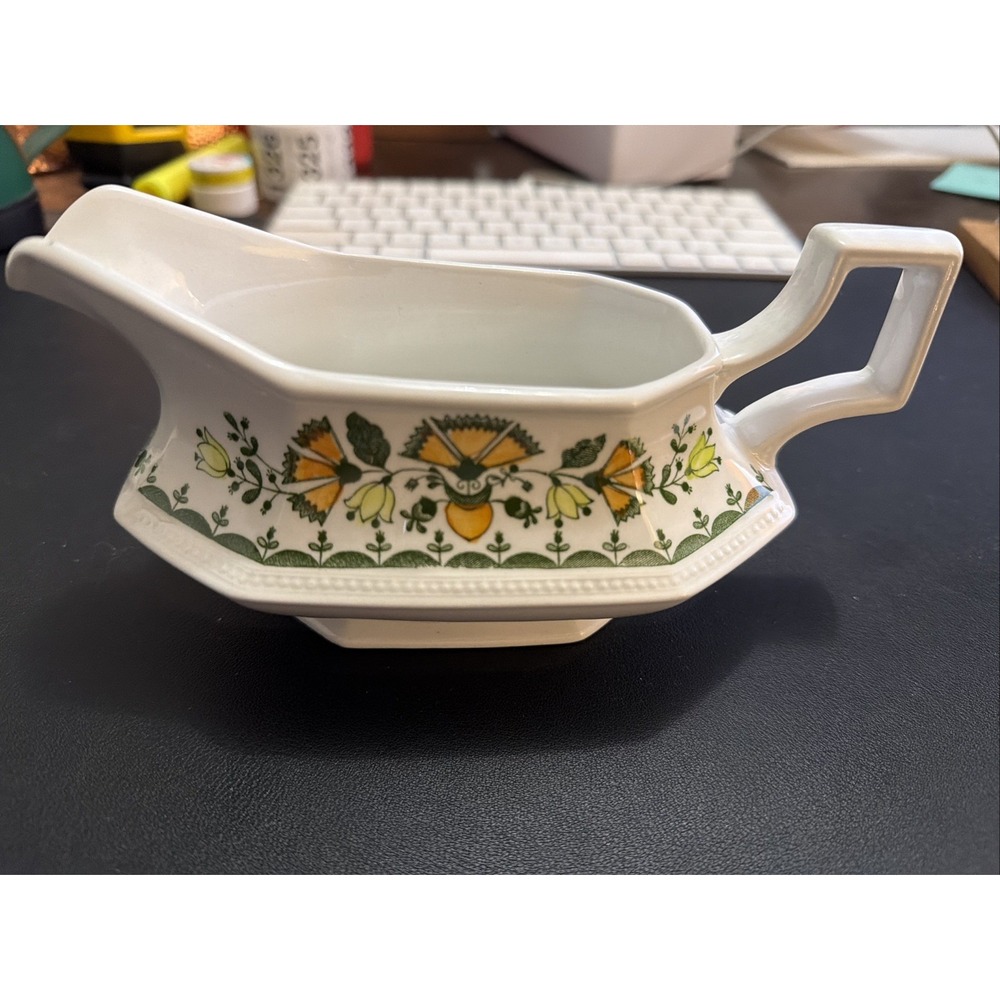 Johnson Brothers CREAMER/PITCHER white w/orange, yellow, green MADE IN ENGLAND!
